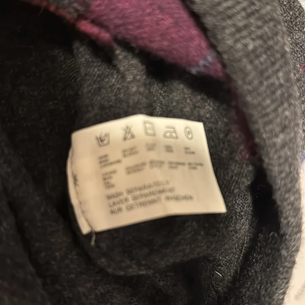 ESPRIT crewneck lambswool blend argyle sweater - size S